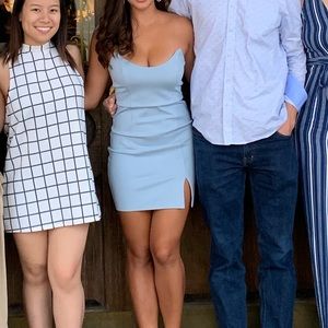 Revolve super down strapless mini dress